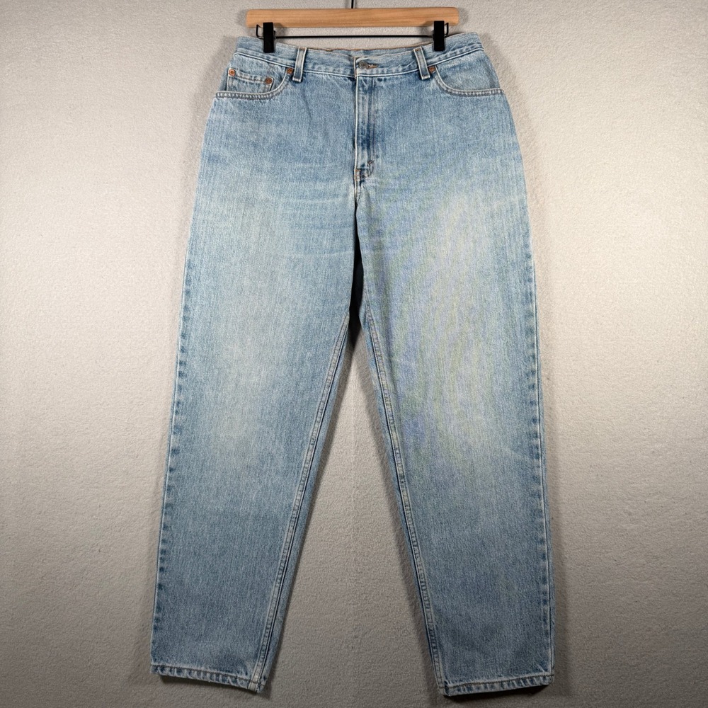 Vintage Levis 550 Relaxed Fit Tapered Leg Blue Denim Jeans Womens 14 MIS S
